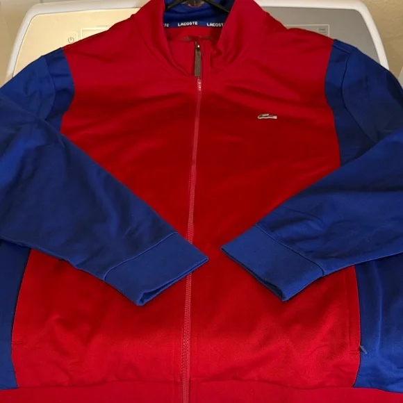 Lacoste Red and Blue Lightweight Jacket - Picture 4 of 5
